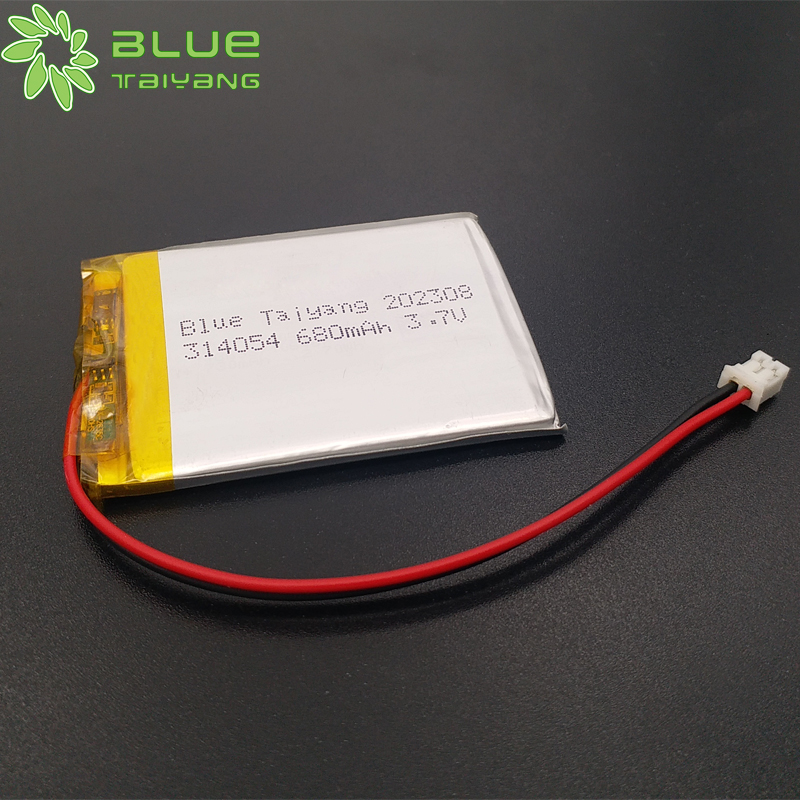 314054 Li Ion Battery 3.7v 680mah Rechargeable Lipo Batteries Li Polymer Battery