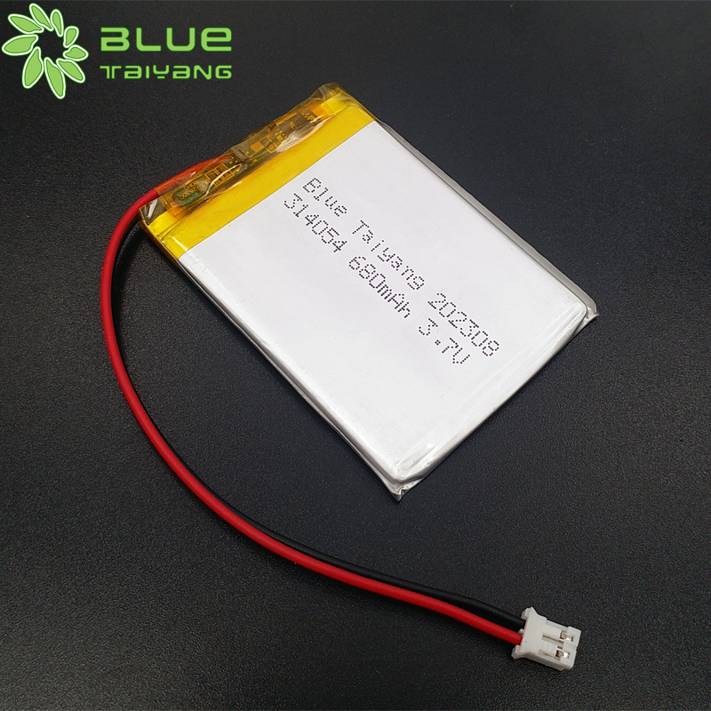314054 Li Ion Battery 3.7v 680mah Rechargeable Lipo Batteries Li Polymer Battery