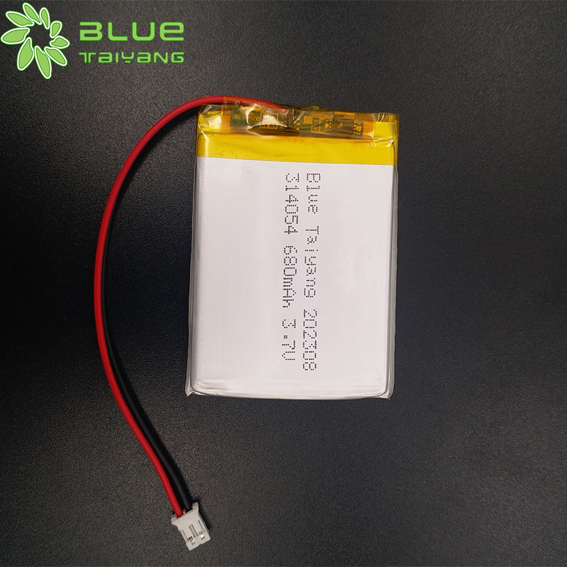 314054 Li Ion Battery 3.7v 680mah Rechargeable Lipo Batteries Li Polymer Battery