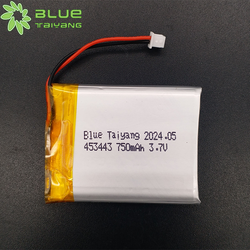 453443 custom lithium polymer battery3.7v 750mah rechargeable battery