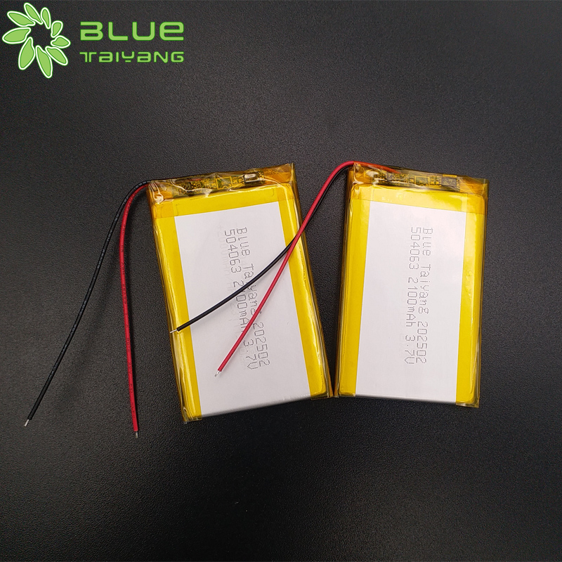 504063 custom batterie rechargeable li polymer 3.7v 2100mah battery