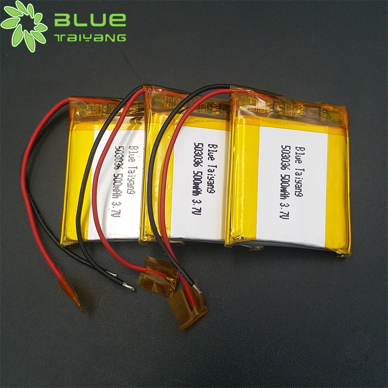 Rechargeable Custom 503036 Lipo Battery 3.7v 500mah Battery Charger
