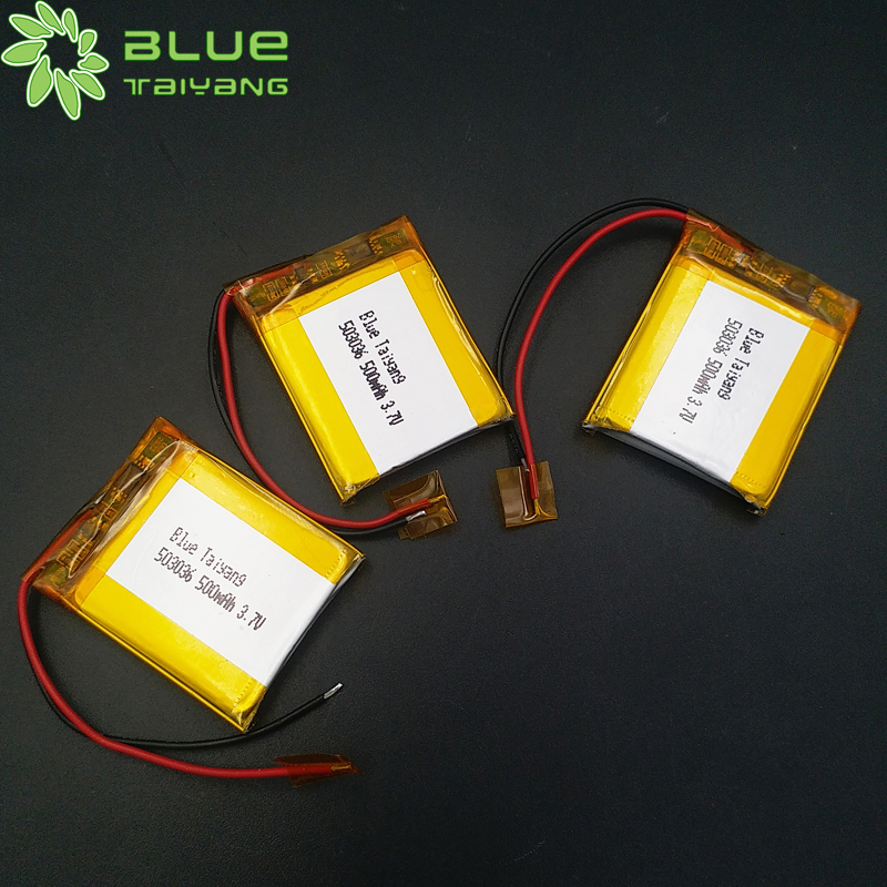 Rechargeable Custom 503036 Lipo Battery 3.7v 500mah Battery Charger