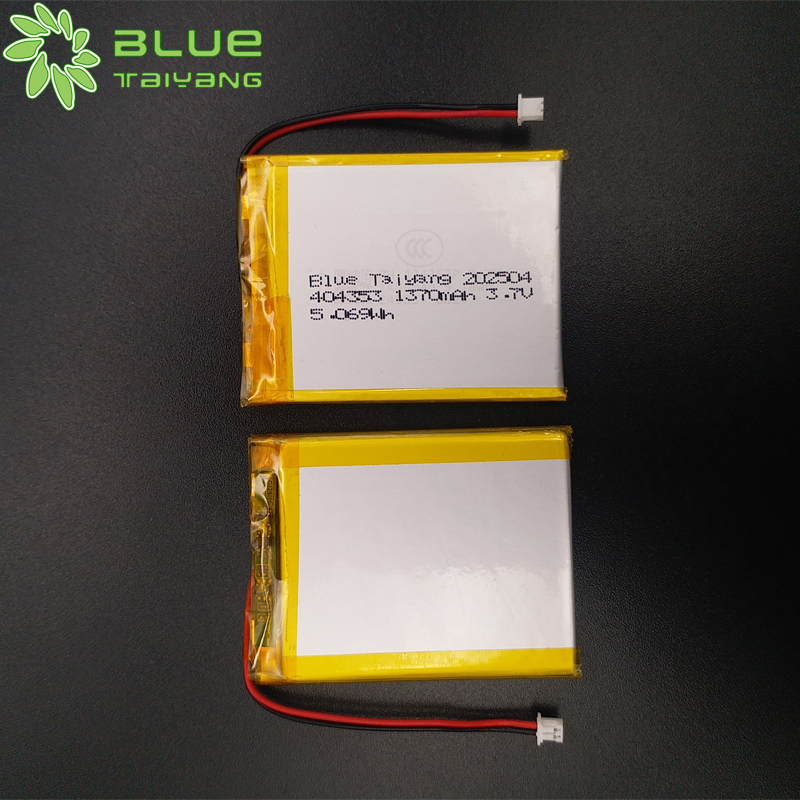 404353 batterie rechargeable 1370mah 3.7v 5.069wh 1300mah lithium polymer battery