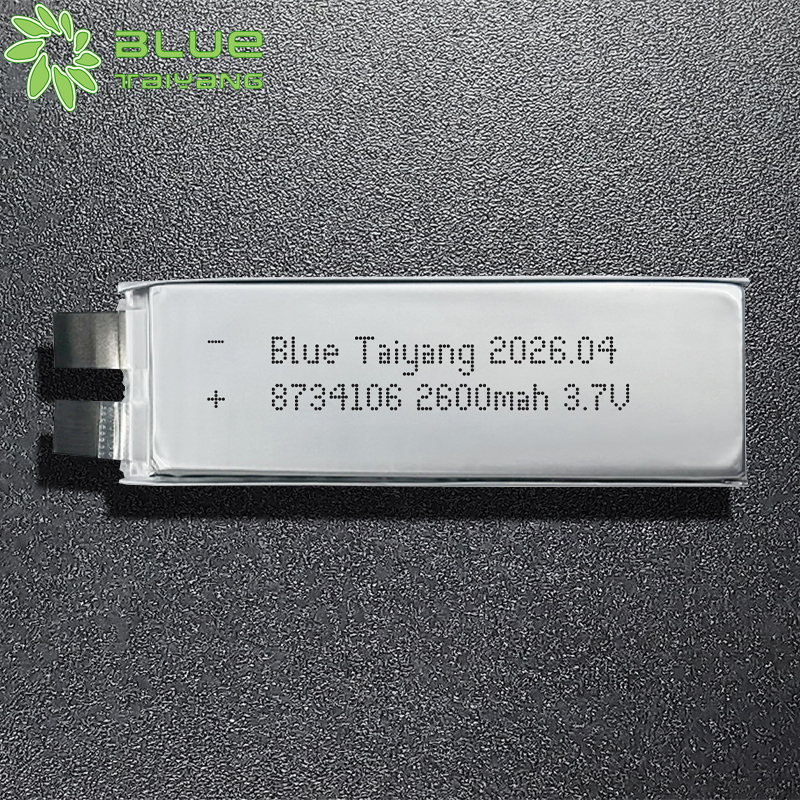 8734106 Li-ion Polymer Rechargeable Battery 3.7v 2600mah 20c High Discharge Rate Lithium Battery