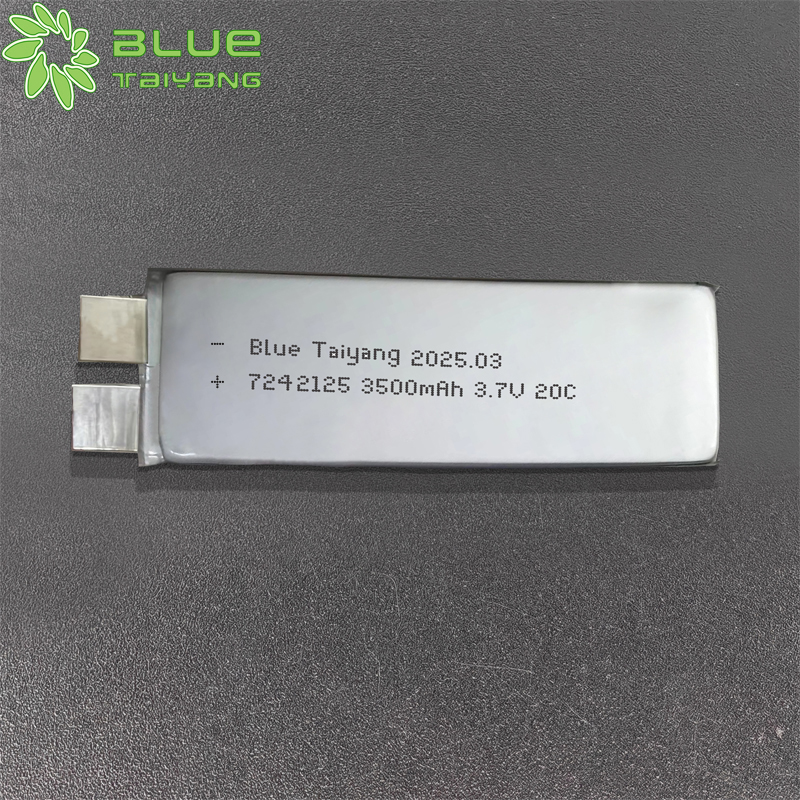 7242125 Custom Lithium Ion  Battery 3500mah 3.7v 20C High Discharging Rate Lipo Battery