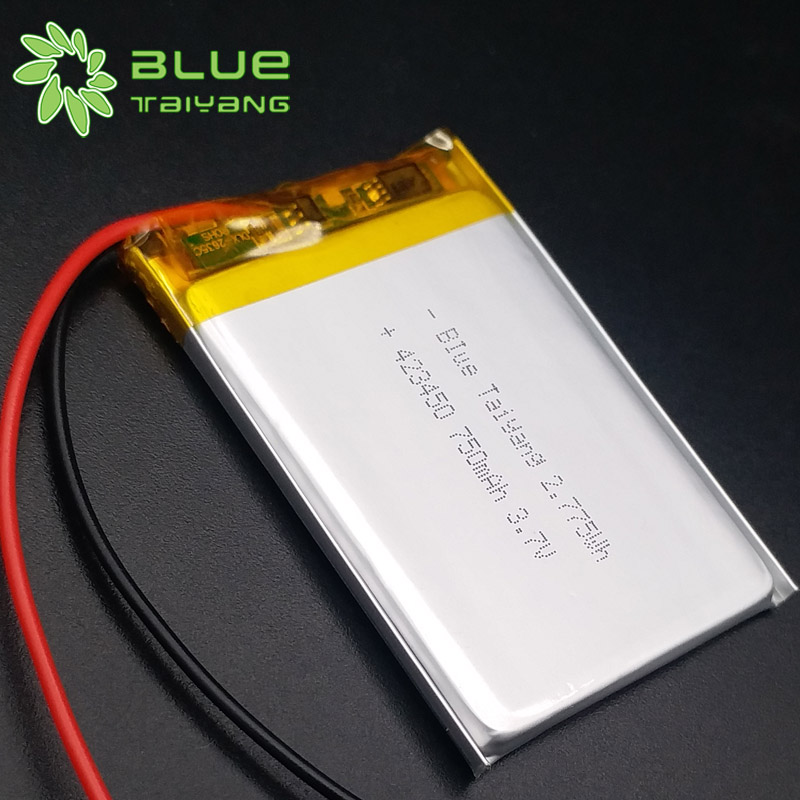 3.7v Rechargeable Gsp Battery Lithium Polymer Battery 423450 750mah Battery