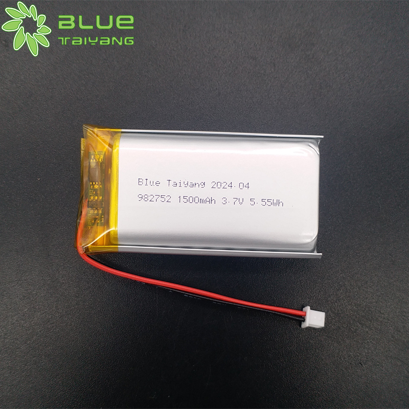 982752 rechargeable lipo battery 3.7v 1500mah 5.55wh lithium ion battery