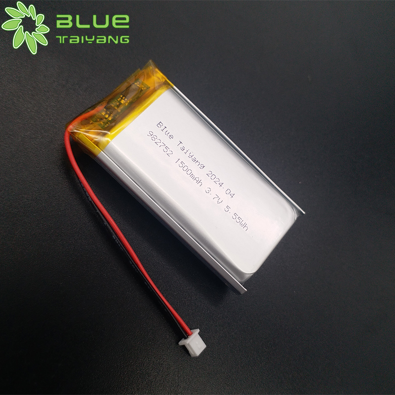 982752 rechargeable lipo battery 3.7v 1500mah 5.55wh lithium ion battery