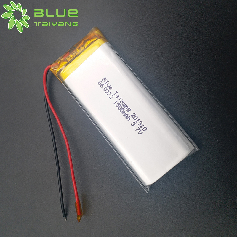 663072 rechargeable li ion battery 3.7v 1500mah customization lithium battery