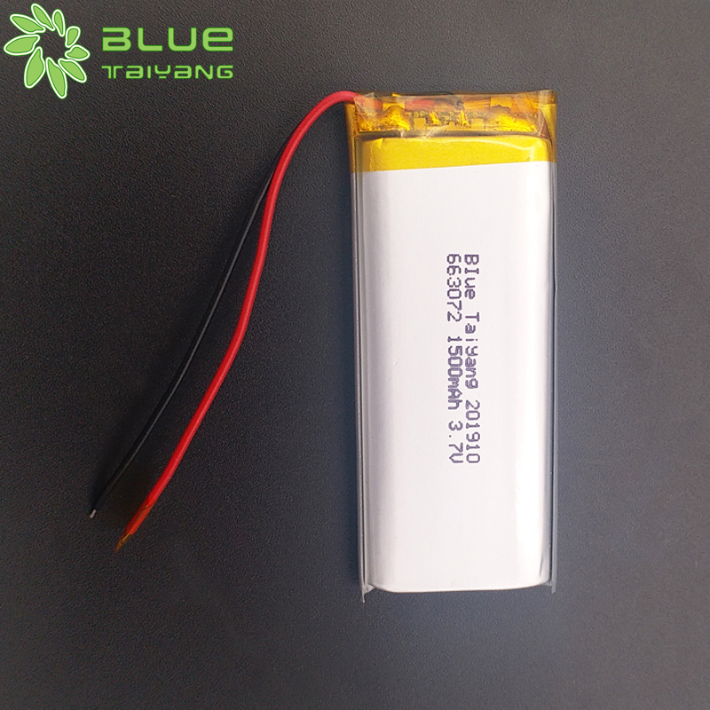 663072 rechargeable li ion battery 3.7v 1500mah customization lithium battery