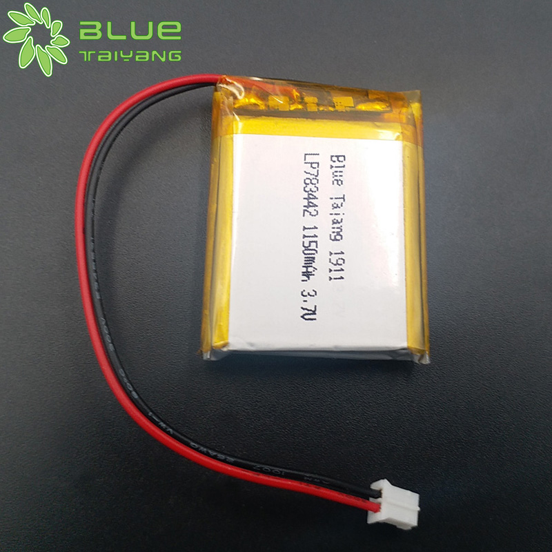 Rechargeable Lipo Battery 3.7v 1150mah 783442 Li Polymer Battery 4.07wh 3.7v 1100mah Battery