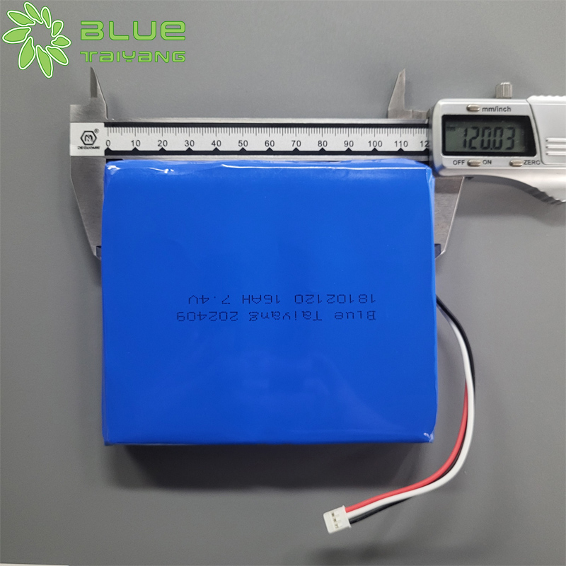 Custom Grade A 7.4V 16Ah Lithium Pouch Battery pack 2S 16000mAh High Density Li-ion Polymer Rechargeable Battery for Medical Devices & Toys
