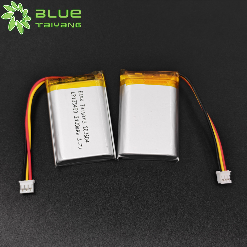 133450 rechargable li ion battery 2400mah volt 3.7v lithium polymer battery