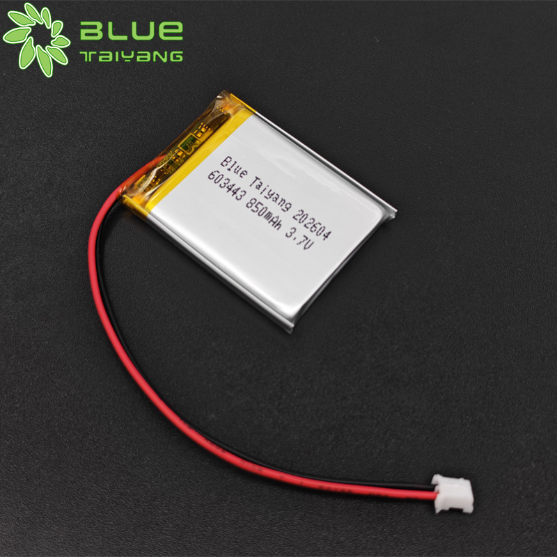 603443 rechargeable li ion polymer cell lipo battery 3.7v 850mah lithium battery