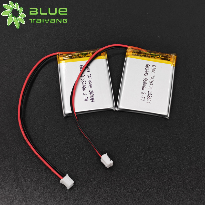 603443 rechargeable li ion polymer cell lipo battery 3.7v 850mah lithium battery