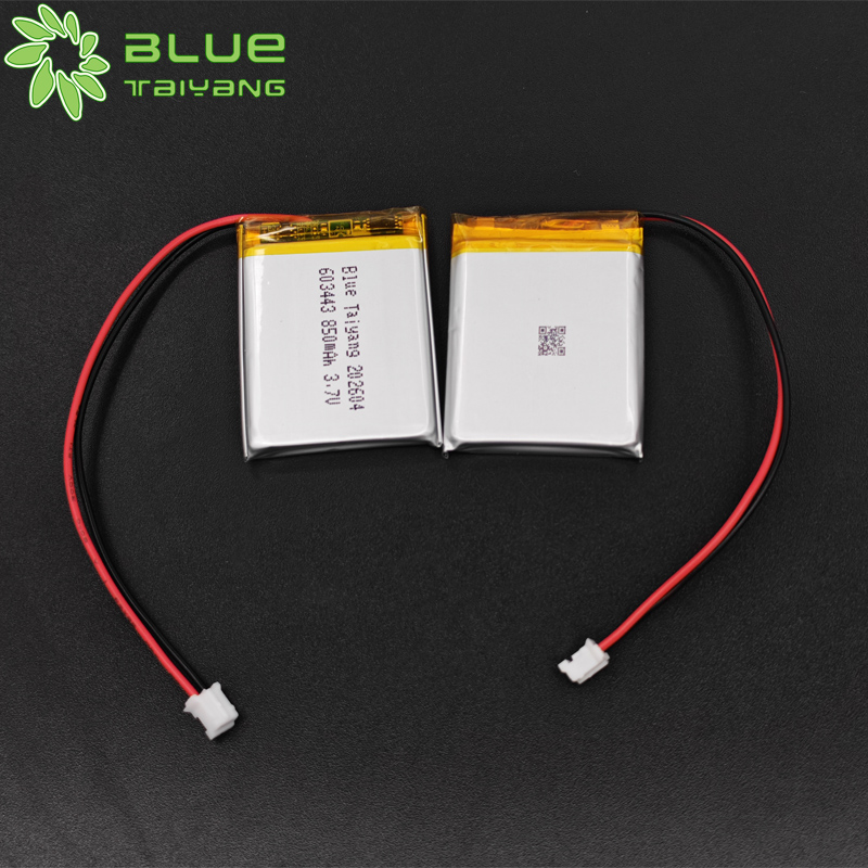 603443 rechargeable li ion polymer cell lipo battery 3.7v 850mah lithium battery