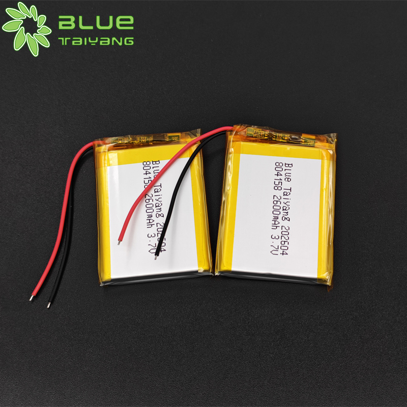 804158 Rechargeable li ion cell lithium ion battery 2600mah 3.7v 9.62wh li polymer battery