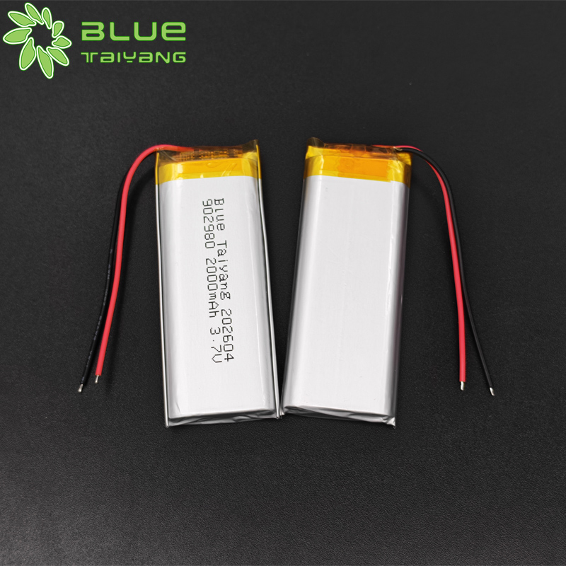 902980 customization li ion polymer lipo cell 3.7v 2000mah lithium ion battery