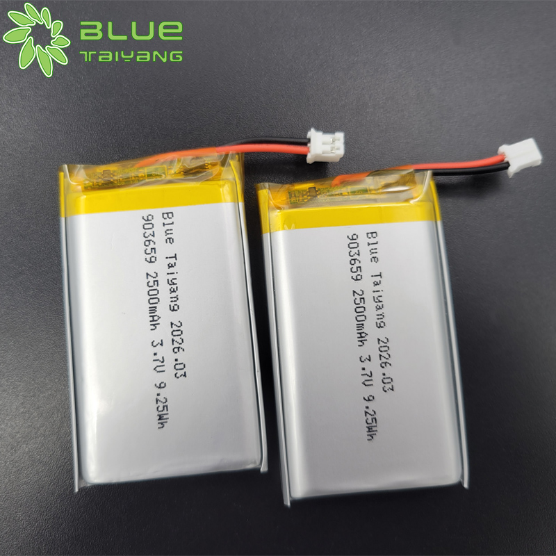 903659 rechargeable li polymer cells 3.7v 2500mah 9.25wh power bank lithium li-ion battery