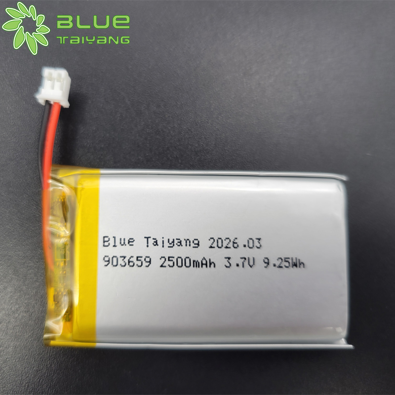 903659 rechargeable li polymer cells 3.7v 2500mah 9.25wh power bank lithium li-ion battery