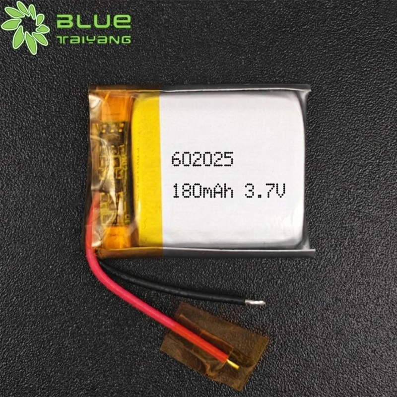 Custom 3.7v 180mah Li-polymer Battery 602025 Rechargeable Lipo Cells 3.7volt-180mah-battery for Smart Watch