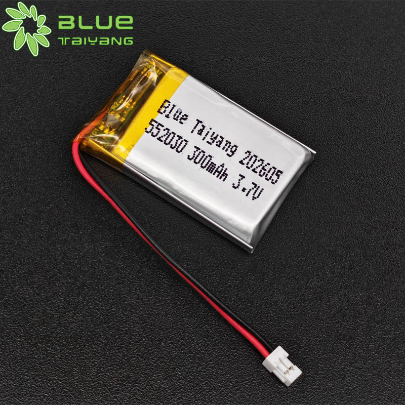 552030 rechargeable lithium battery 300mah 1.11wh 3.7v lipo battery