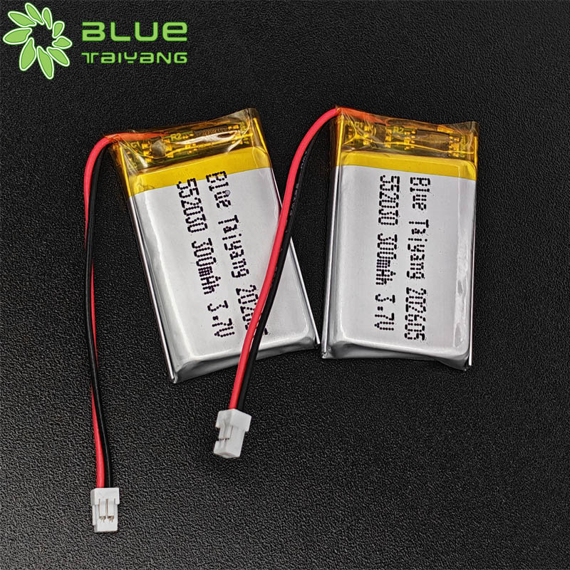 552030 rechargeable lithium battery 300mah 1.11wh 3.7v lipo battery