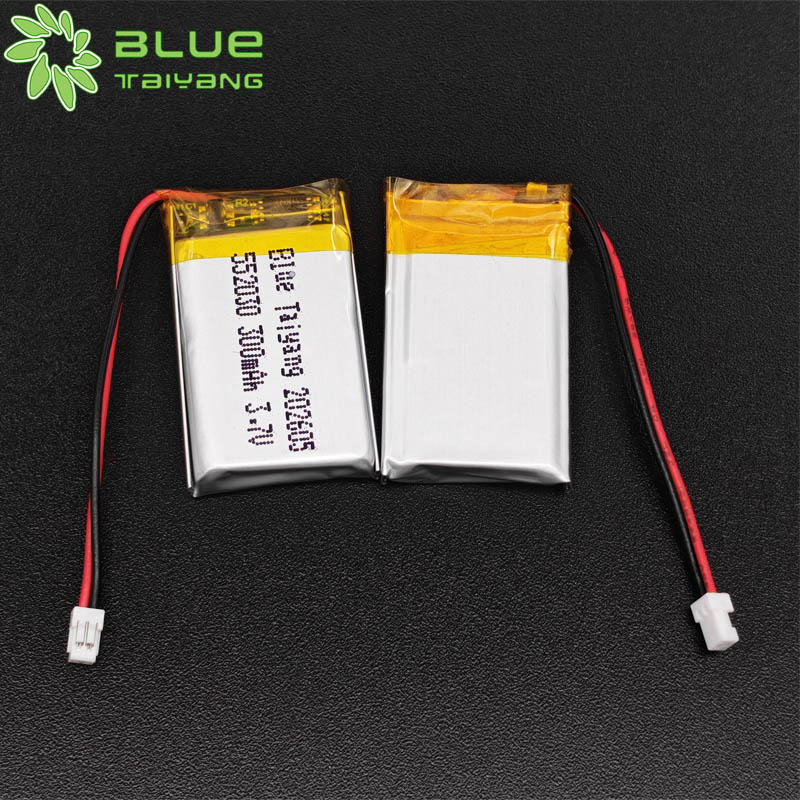 552030 rechargeable lithium battery 300mah 1.11wh 3.7v lipo battery