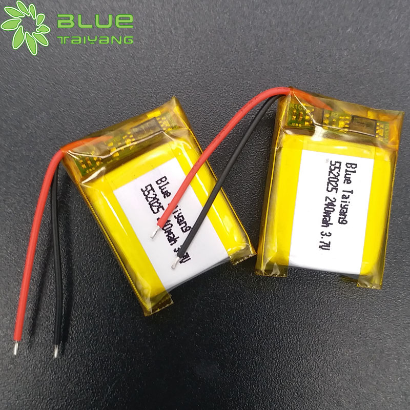 customization lipo cell lithium polymer battery 552025 3.7v 240mah li ion battery