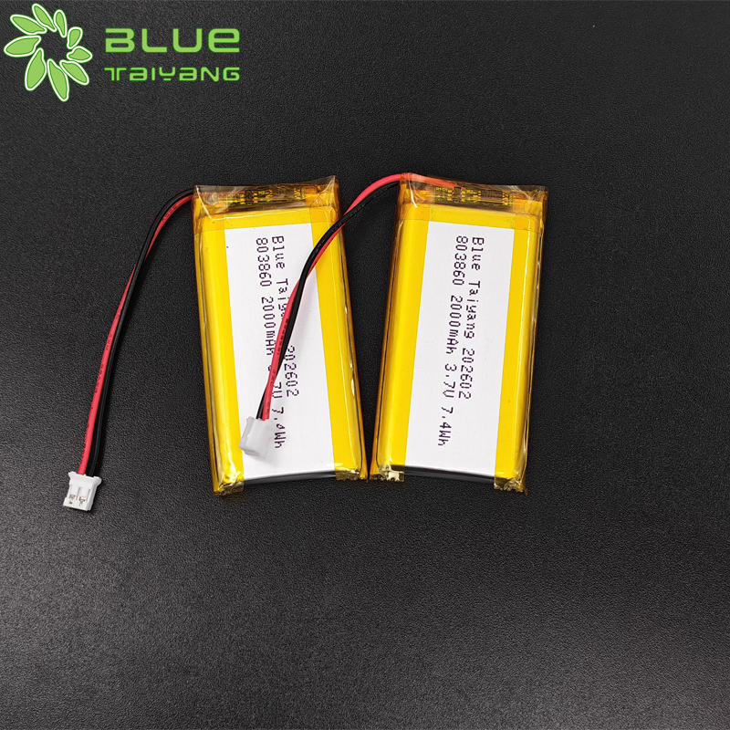 803860 wholesale rechargeable cell polymer lithium ion battery lipo 3.7v 2000mah power bank