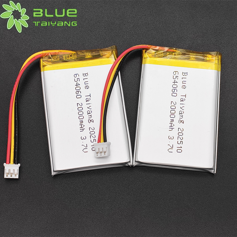 654060 lipo batterie 3.7v 2000mah li-ion rechargeables lithium ion battery