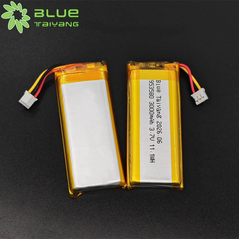 3.7V 3000mAh 953580 Rechargeable Customizable Lithium Polymer Battery for LED Camping Lanterns