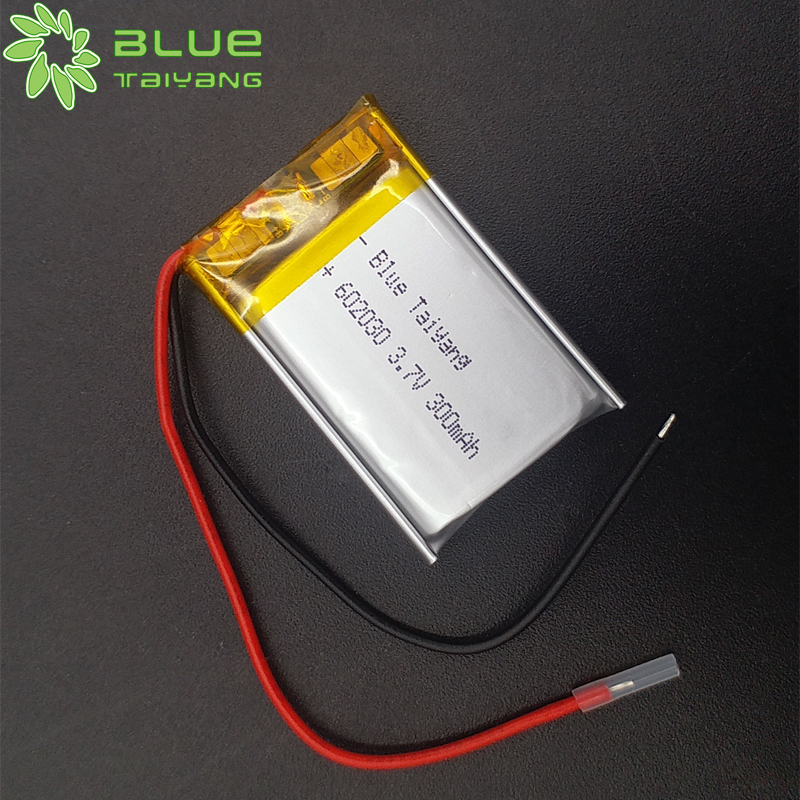 Rechargeable Custom Li Polymer Lithium Battery 602030 3.7 300mah Lipo Batter