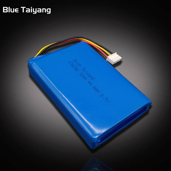 176090 rechargeable lithium polymer battery pack with 3 wires 3.7v 12ah 12000mah