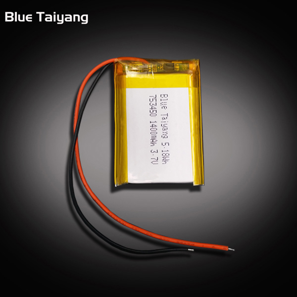 753450 4.0v 1400mah recargable lithium polymer batteries 3.7v 1400mah li polymer battery for bottle blender