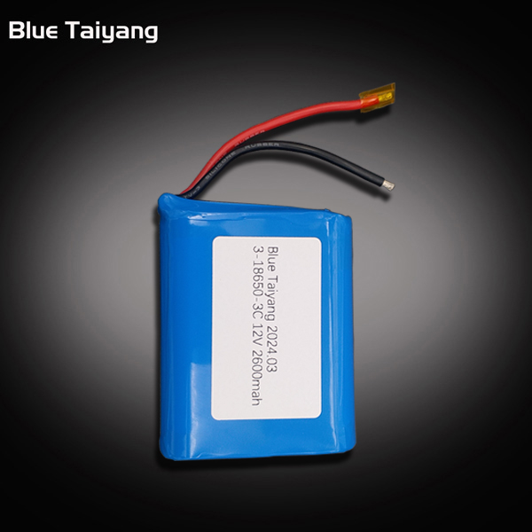 Lithium ion battery pack 3S 3C 12v 2600mah 18650 Cylindrical battery pack