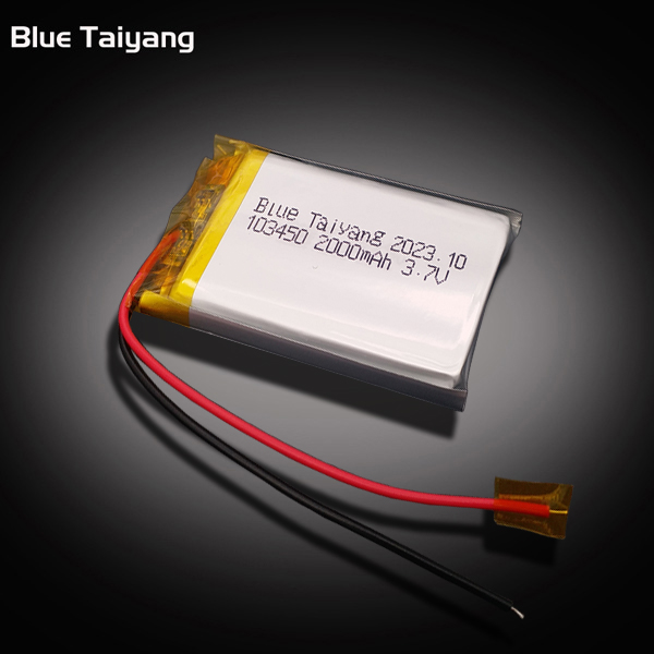 103450 3.7v 2000mah NCM 7.4wh rechargeable lithium polymer battery