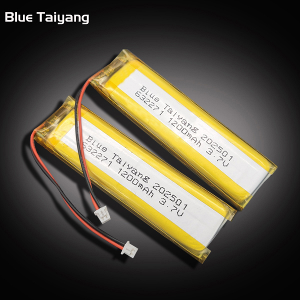 632271 Lipo Battery with Connector 1200mah 3.7v Mini Rechargeable Fan