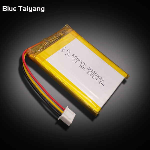 Cellule Batterie 3000mah 3.7v 655065 Rechargeable Custom Lithium Polymer Battery