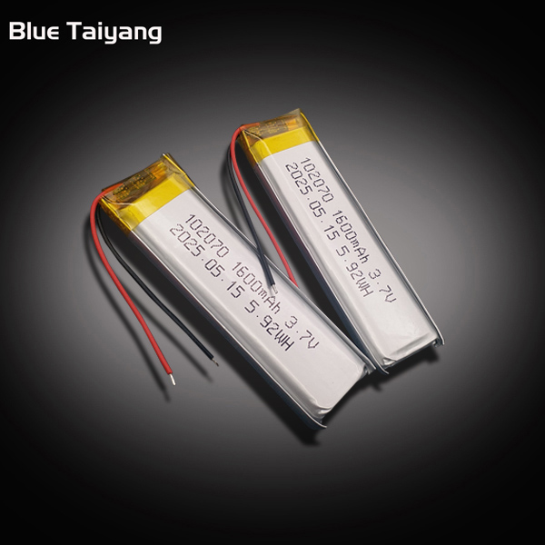 Li-ion Polymer Battery 102070 3.7v 1600mah Custom Rechargeable Lithium Battery
