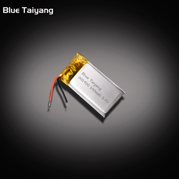 301430 custom small lithium polymer battery 3.7v 100mah lipo battery