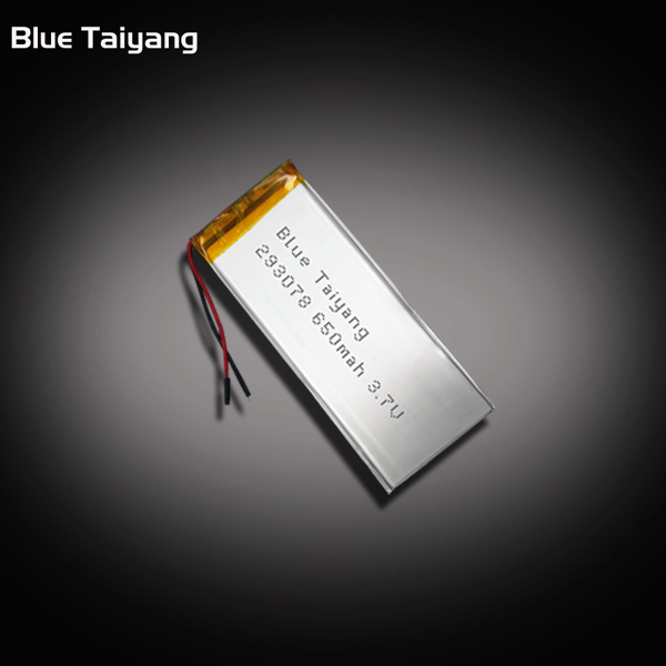Customize 3.7v 293078 650mah rechargeable polymer lithium battery bateria lipo 650mah 2.41wh battery