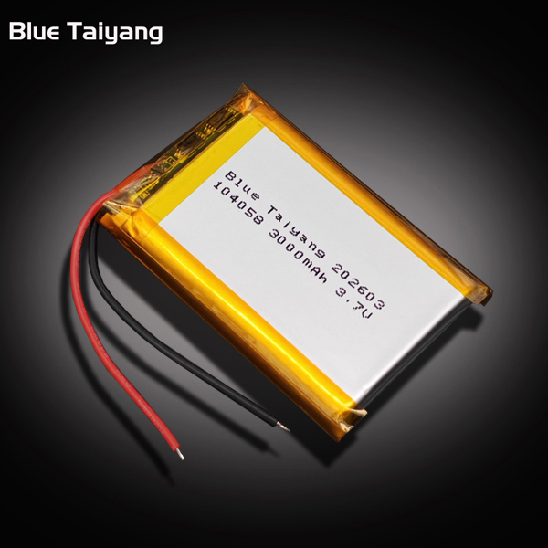 104058 rechargeable lithium batteries 3.7v lipo battery 3000mah 11.1wh power bank