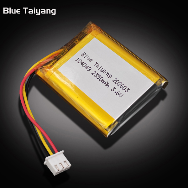 104049 Customized rechargeable lipo battery 3.6v 2350mah 8.46wh lithium polymer battery