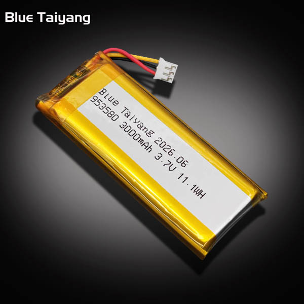 3.7V 3000mAh 953580 Rechargeable Customizable Lithium Polymer Battery for LED Camping Lanterns
